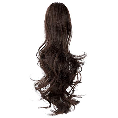 Clip-in Ponytail Hair Extension with Claw Clip - Natural Looking Hairpiece for Instant Volume & Length - Perfect for Parties, Weddings & Everyday Styling