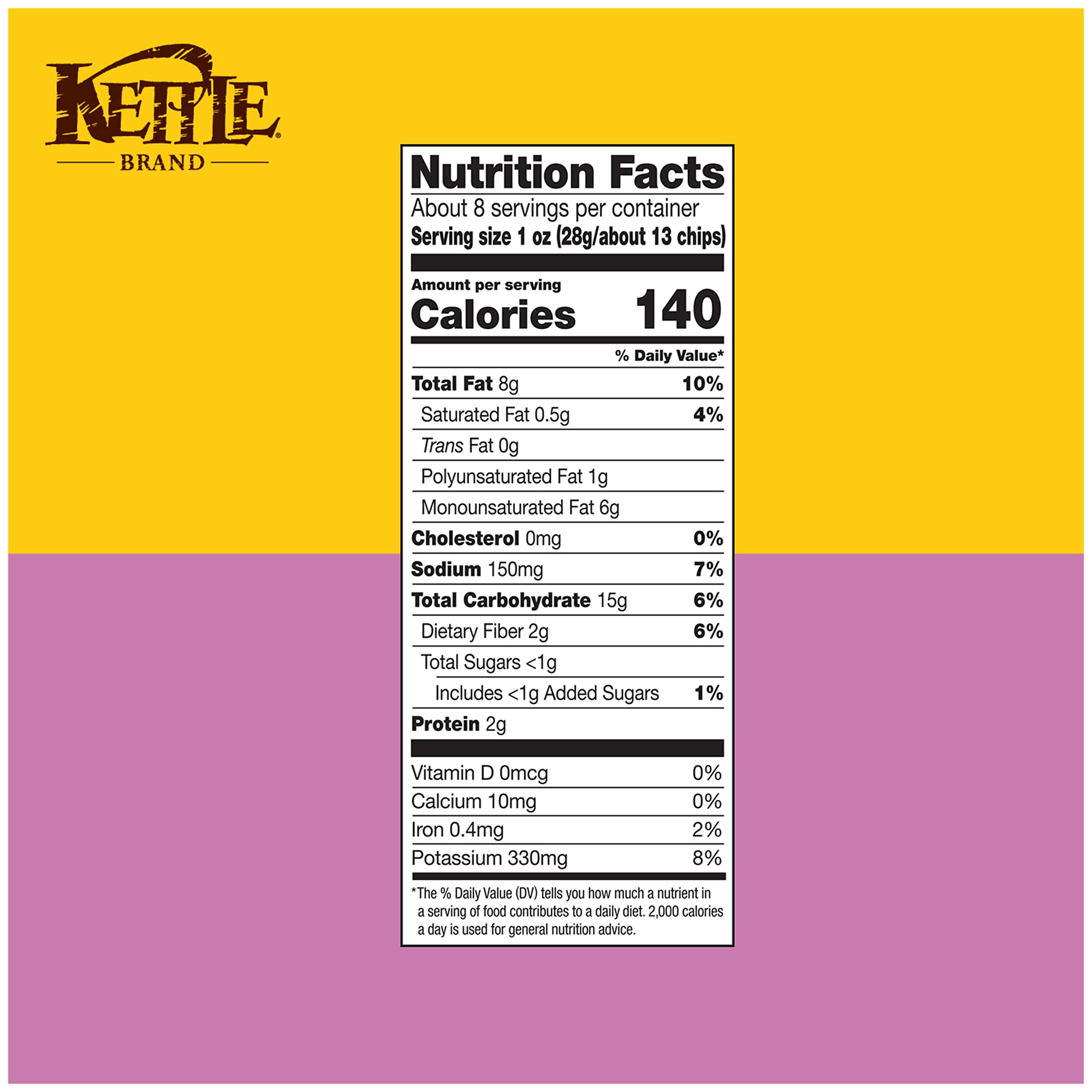 Kettle Brand Parmesan Garlic Kettle Cooked Potato Chips - 8.5 Oz Bag | Crunchy Snack for Parties, Picnics & Movie Nights