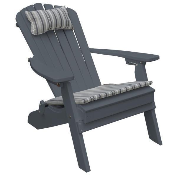Premium A&L Furniture Poly Folding Reclining Adirondack Chair - Durable Outdoor Patio Furniture for Backyard, Poolside & Beach Relaxation