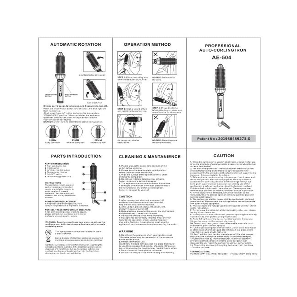1 Inch Titanium Ceramic Hair Curler - Professional Hair Styling Wand for Curly & Wavy Hair, Heat Protectant & Damage-Free at Home/Salon (Purple) | Perfect for Daily Styling, Parties & Special Occasions