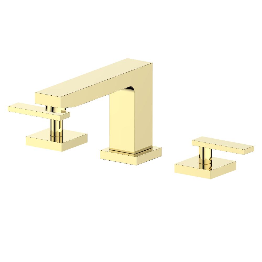 ZLINE Crystal Bay Widespread Bathroom Faucet in Polished Gold - Elegant Bathroom Sink Faucet for Modern Vanities, Perfect for Home Renovation & Luxury Bathroom Upgrades (CBY BF PG)