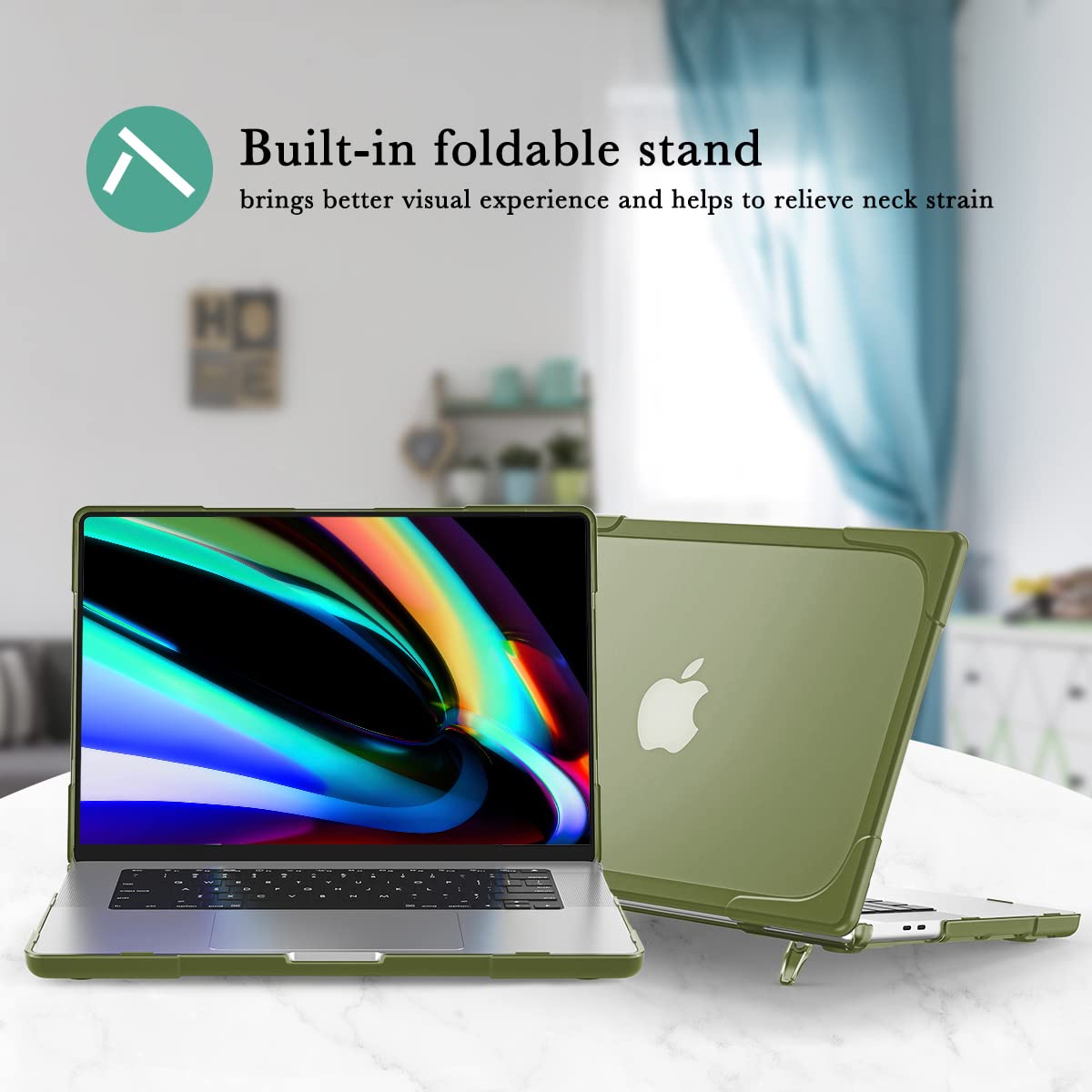 Durable Heavy Duty MacBook Pro 16 Inch Case 2019 (Model A2141) - Dual Layer Hard Shell Cover with Shock-Absorbing TPU Bumper for MacBook Pro 16