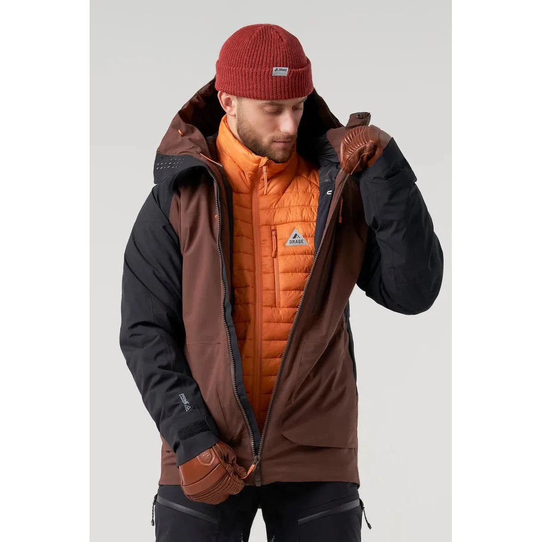 Orage Men's Alaskan Insulated Jacket 2025 - Waterproof Winter Coat with Fleece Lining for Extreme Cold Weather - Perfect for Skiing, Snowboarding & Outdoor Adventures