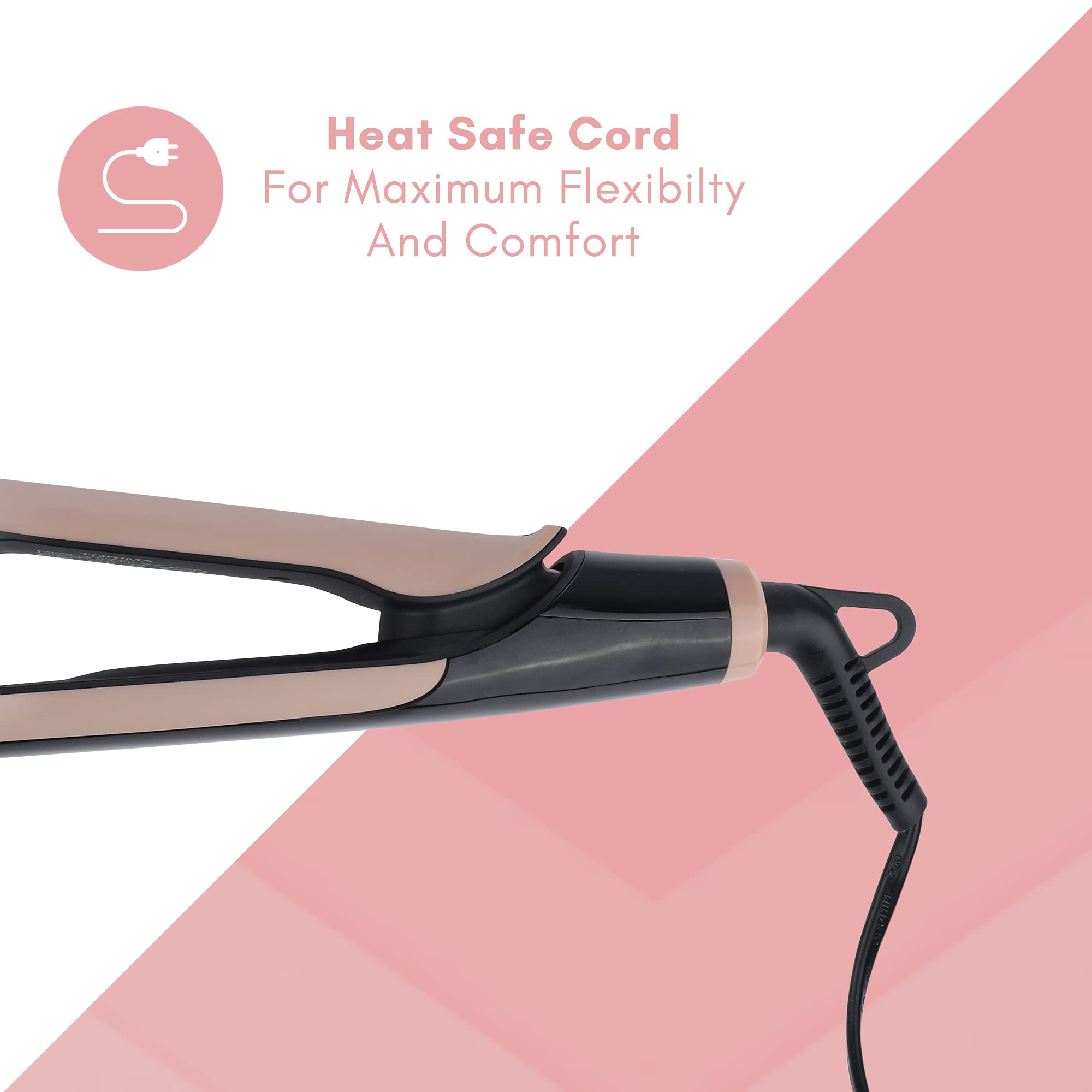 TORIMA ATC559/A Kerashine Professional Hair Straightener - Wide Ceramic Plates, Adjustable Temperature Control, Digital LED Display, Fast Heating for Smooth & Shiny Hair (Rose Gold) - Perfect for Home Use, Salon Styling & Travel