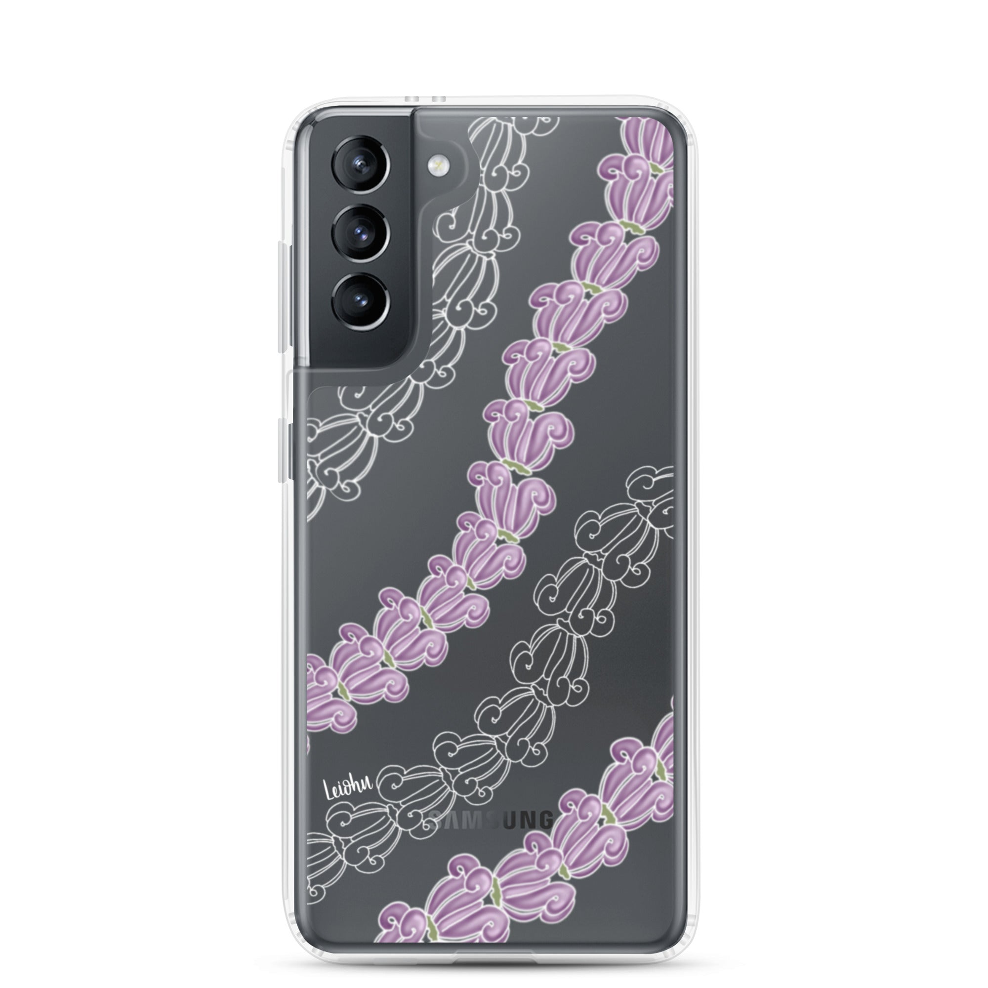 Samsung Clear Phone Case with Crown Lei Design - Slim Protective Cover for Samsung Galaxy [Model] - Perfect for Parties, Festivals, and Everyday Use