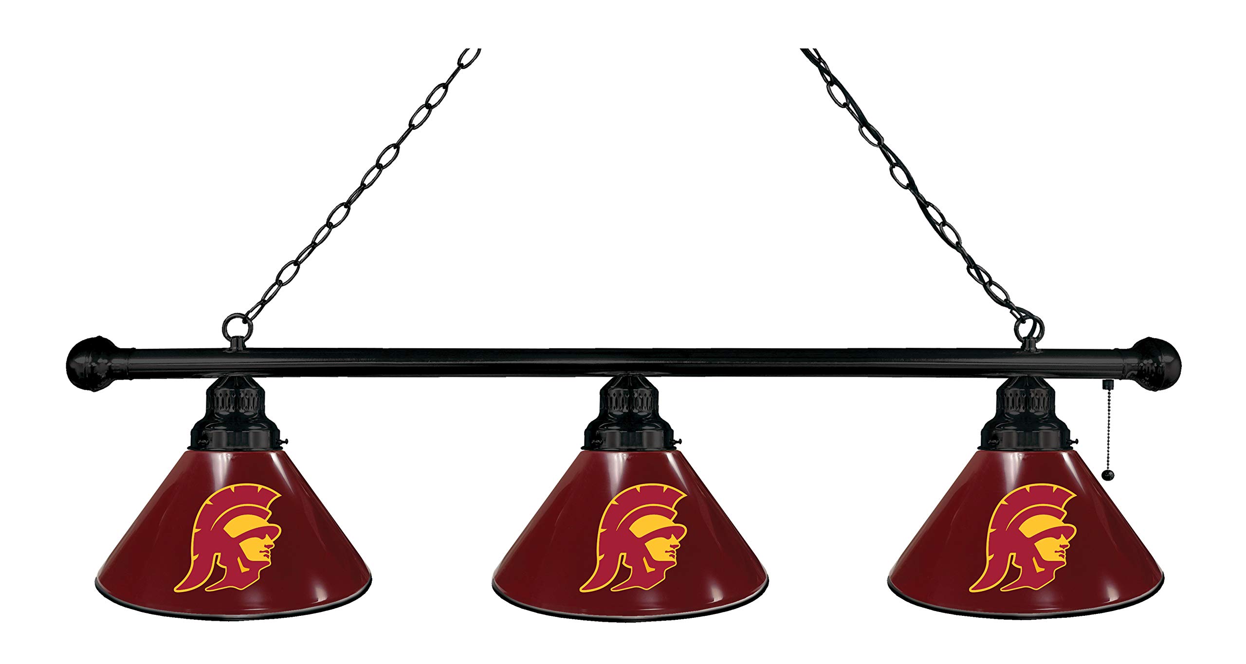 USC Trojans Themed 3-Shade Billiard Light by Holland Bar Stool Co. - Perfect for Game Rooms, Sports Bars & College Dorm Decor