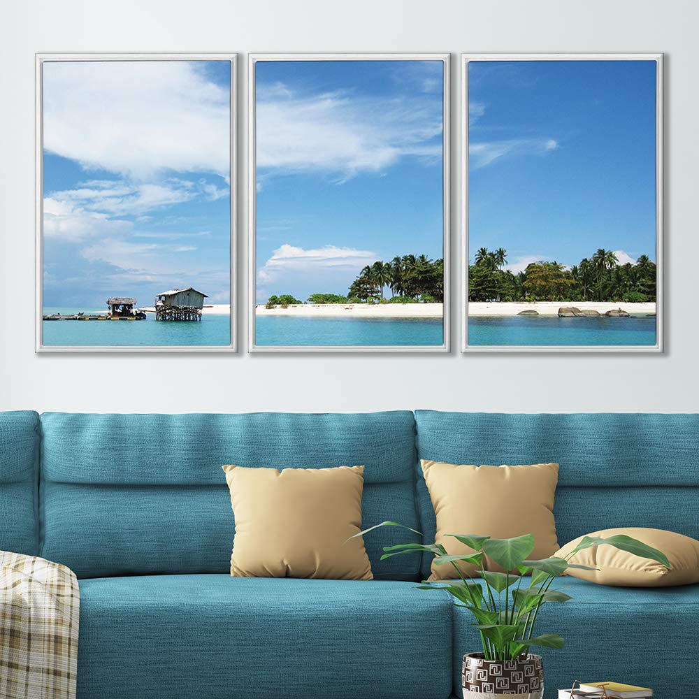 Wall26 3-Piece Framed Canvas Wall Art Set - Scenic Landscape Prints for Living Room & Bedroom Decor (24x36 Inches, 3 Panels) | Ready to Hang Home Decoration | Perfect for Modern Interior Design & Housewarming Gifts