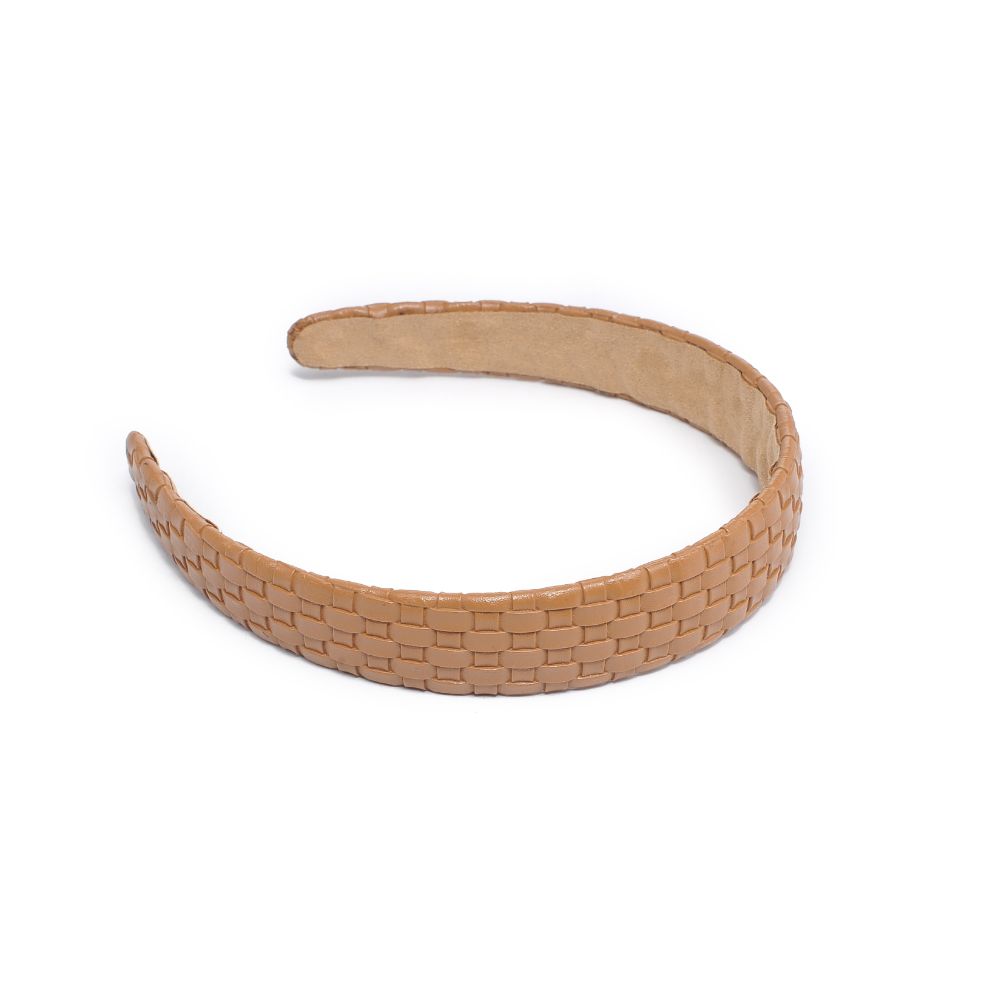 Stylish Embossed Woven Vegan Leather Headband for Women - Fashion Hair Accessory for Workouts, Yoga, and Everyday Wear
