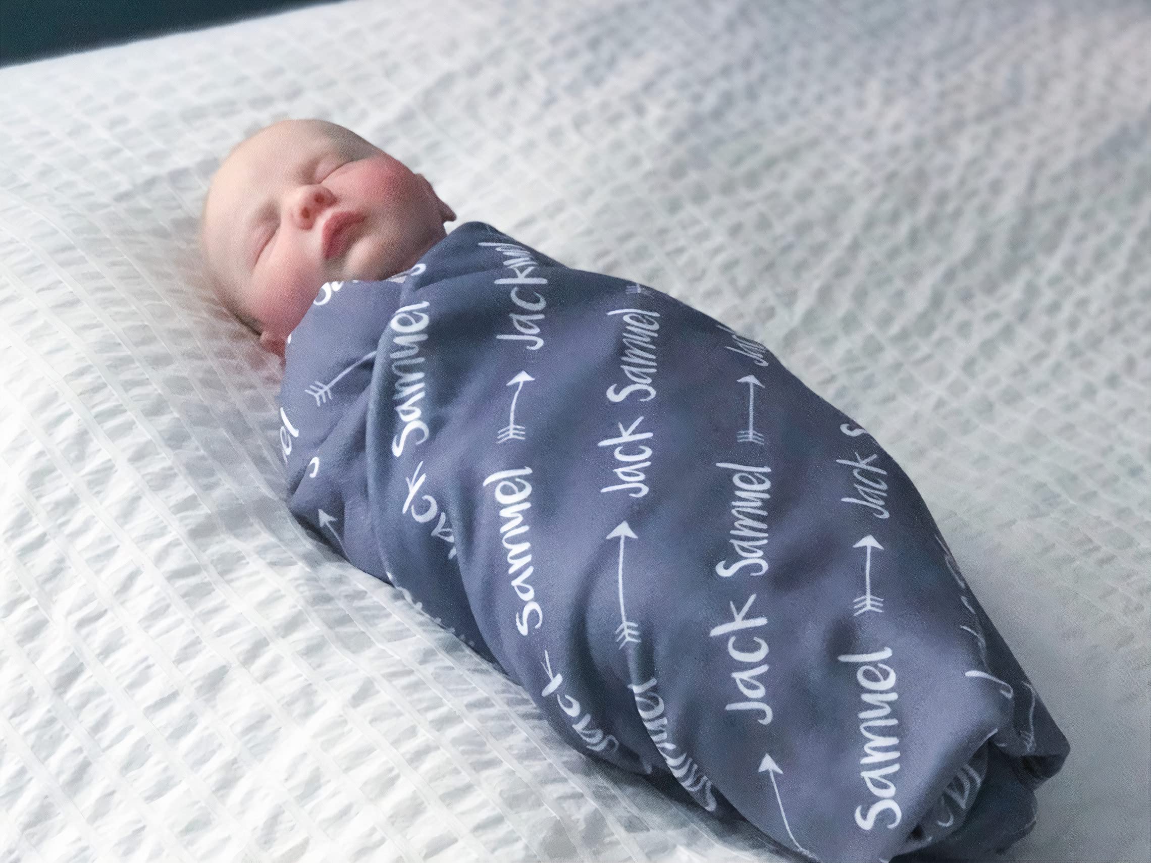 Personalized Baby Blanket with Name - Custom Embroidered Soft Blanket for Newborns, Infants & Toddlers - Perfect Baby Shower Gift, Nursery Essential & Keepsake for Girls & Boys - Ideal for Cuddling, Swaddling & Photo Props