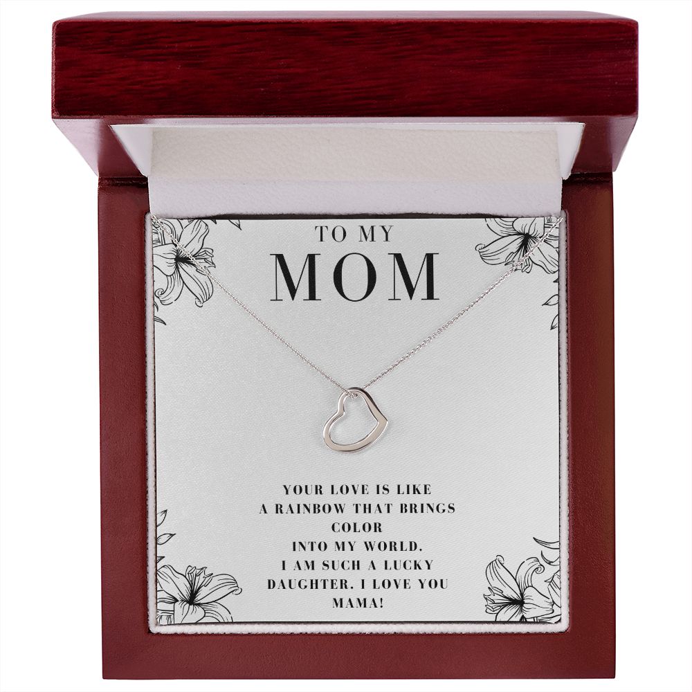 Heart Necklace for Mom - Elegant Christmas, Birthday & Mother's Day Jewelry Gift - Perfect for Special Occasions & Everyday Wear