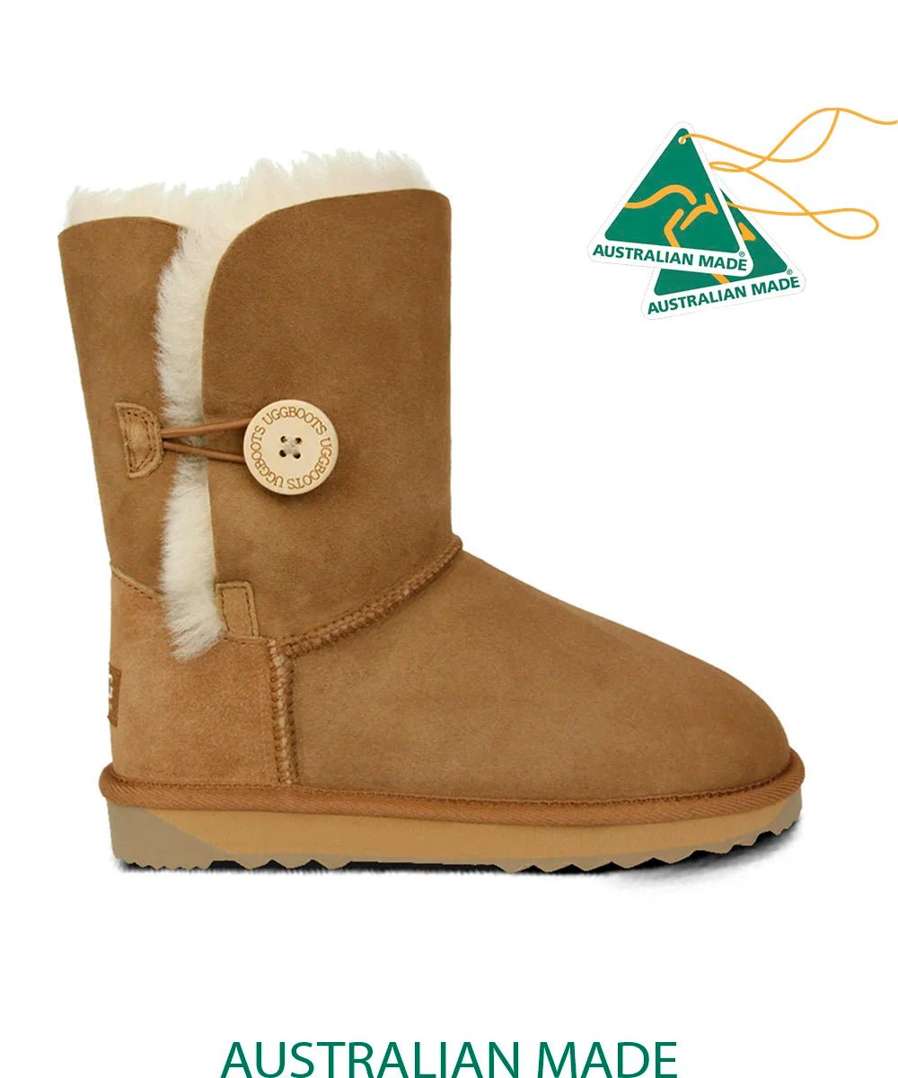 Women's UGG Premium Short Button Boots - Warm Winter Snow Boots for Women | Cozy & Stylish Ankle Boots for Cold Weather, Outdoor Activities & Casual Wear