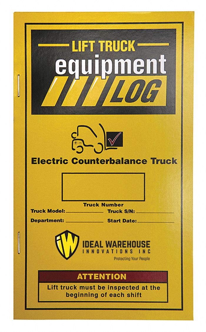 Electric Counterbalance Forklift Replacement Log Book - Durable & Easy to Use for Warehouse Equipment Maintenance & Safety Compliance | Ideal for Daily Fleet Management, OSHA Inspections & Operator Training