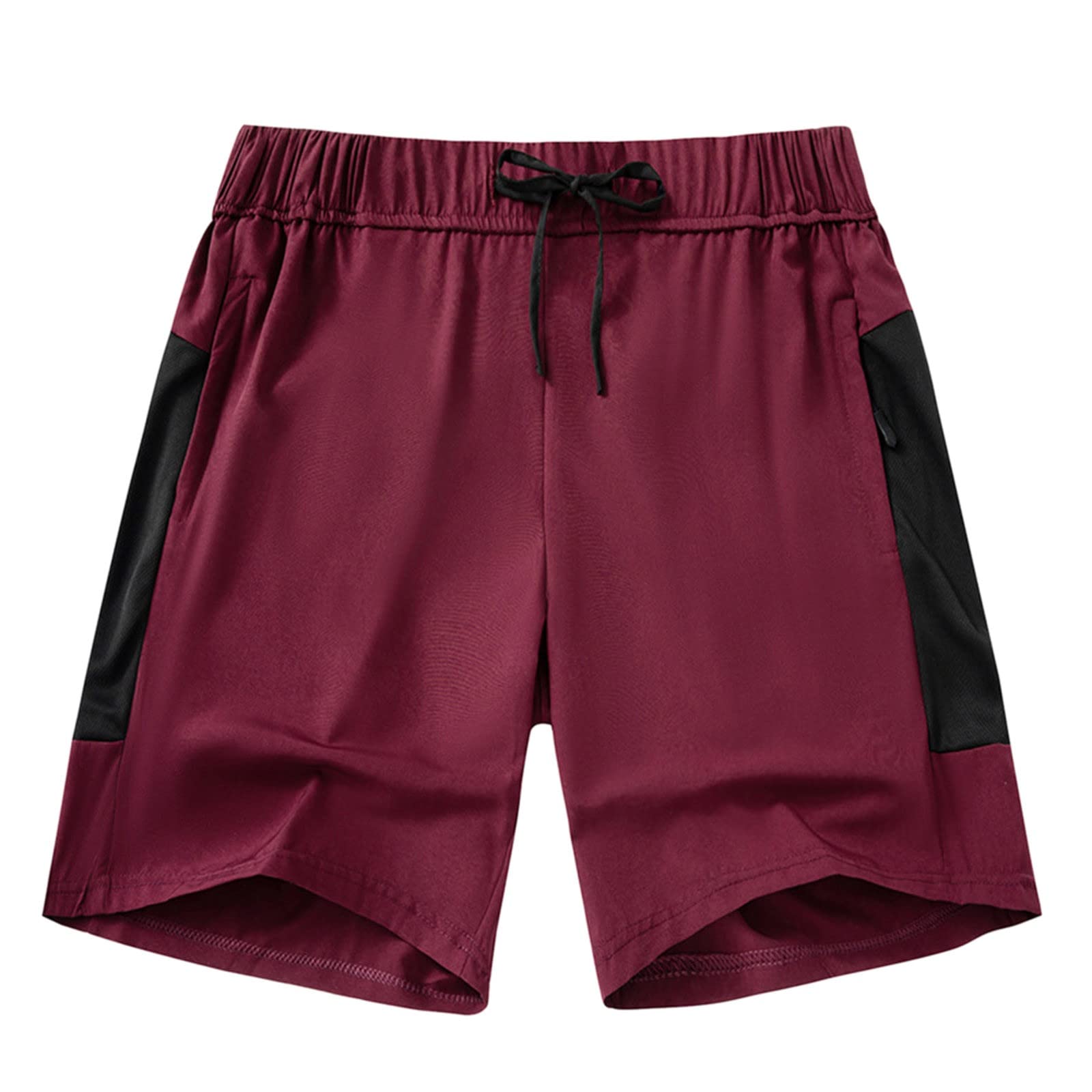 **Men's Quick-Dry Sports Shorts - Colorblock Athletic Shorts with Drawstring Waist for Running, Swimming & Outdoor Activities**