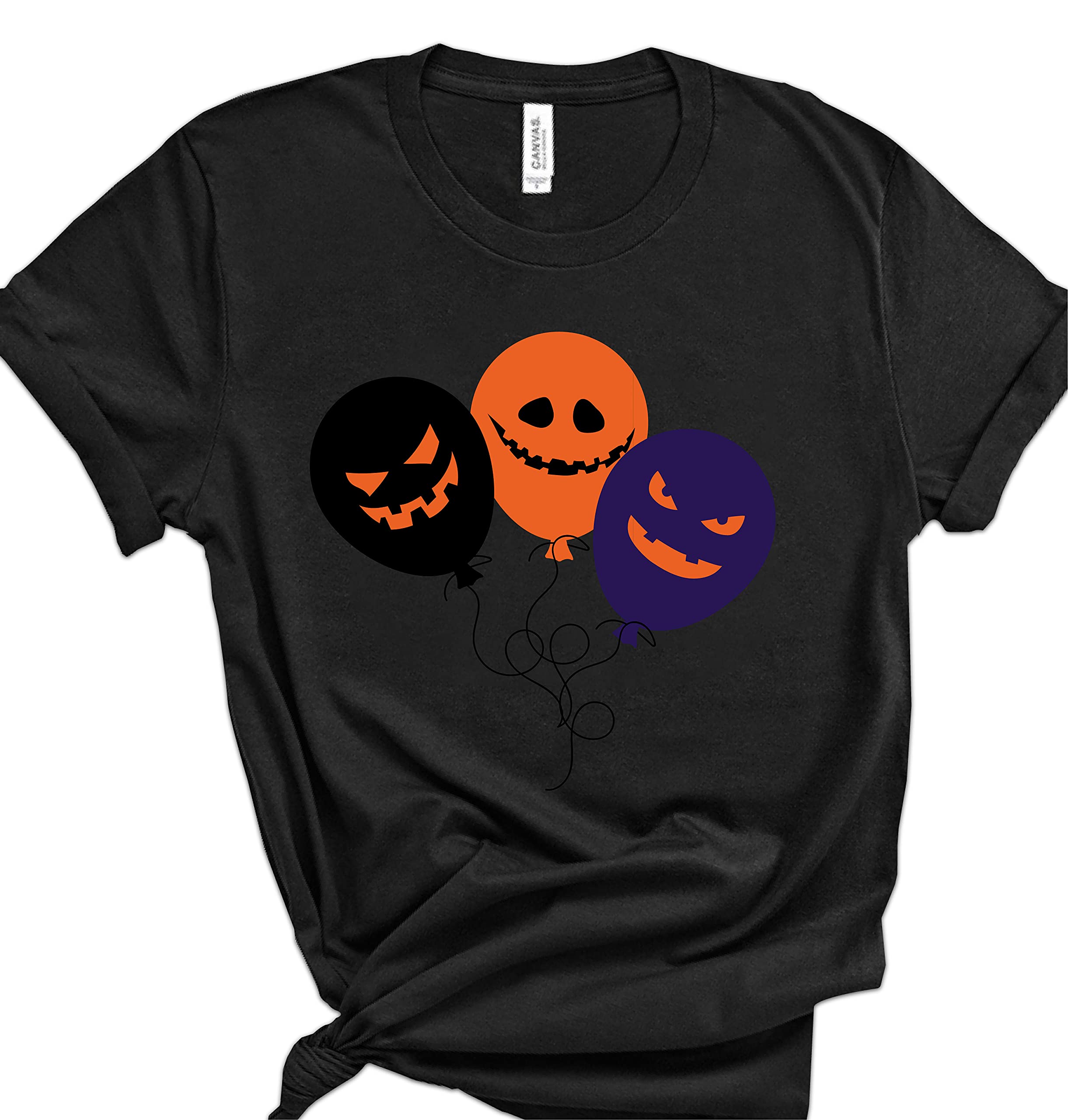 Spooky Halloween Pumpkin Face T-Shirts for Women & Men - Scary Horror Pumpkin Tees for Girls & Boys - Perfect for Halloween Parties & Trick or Treating