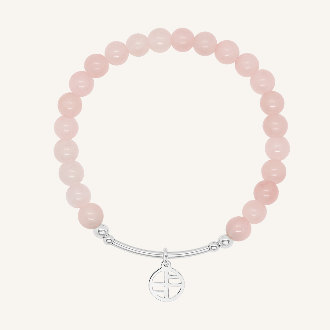 Rose Quartz Charm Bracelet - Natural Stone of Love Jewelry for Women | Perfect for Valentine's Day Gifts, Healing Crystal Therapy & Everyday Wear