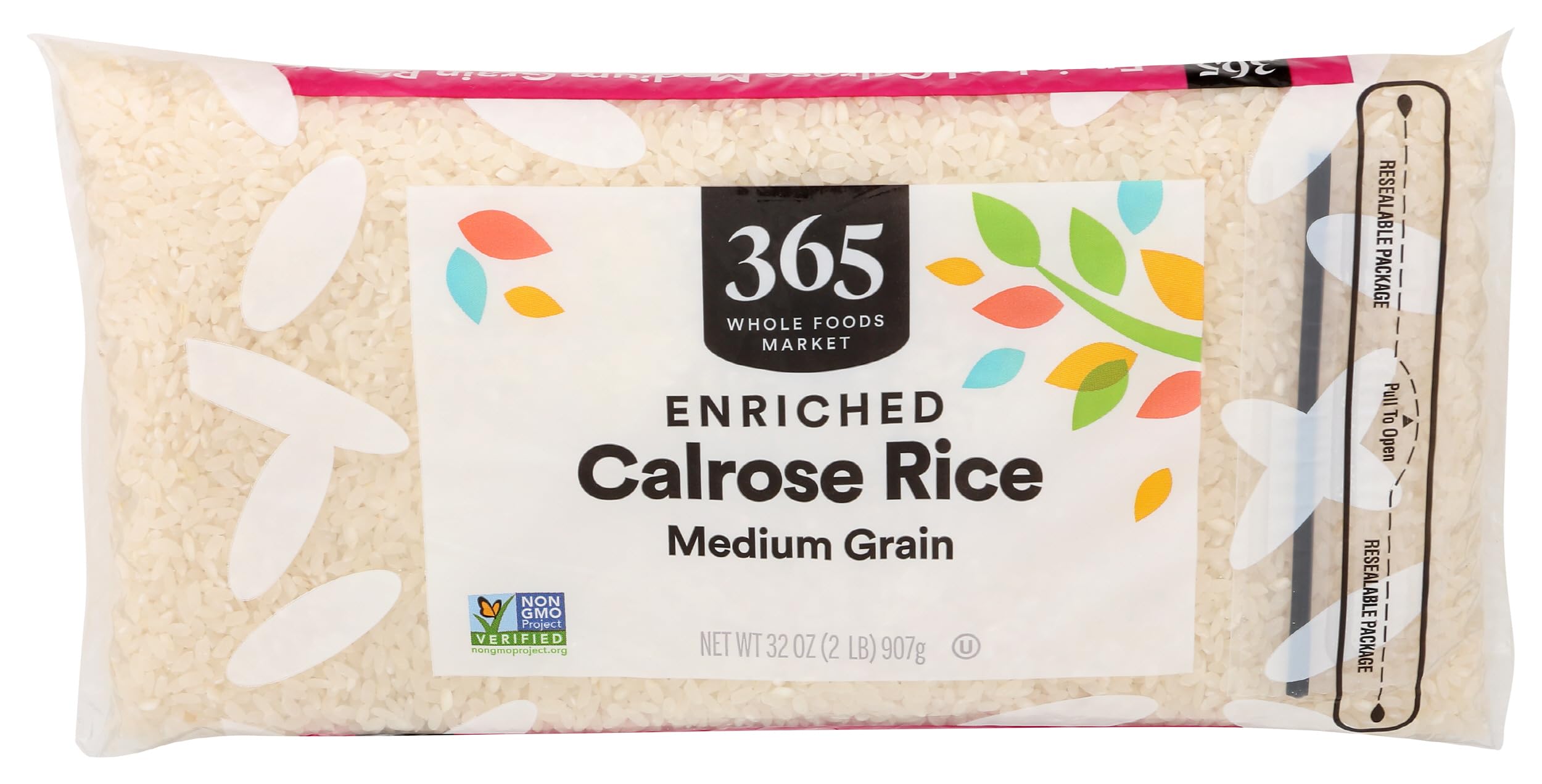 365 by Whole Foods Market, Organic Medium Grain Calrose Rice, Enriched with Vitamins, 32 Ounce (Pack of 1) - Perfect for Sushi, Rice Bowls, and Asian Cuisine