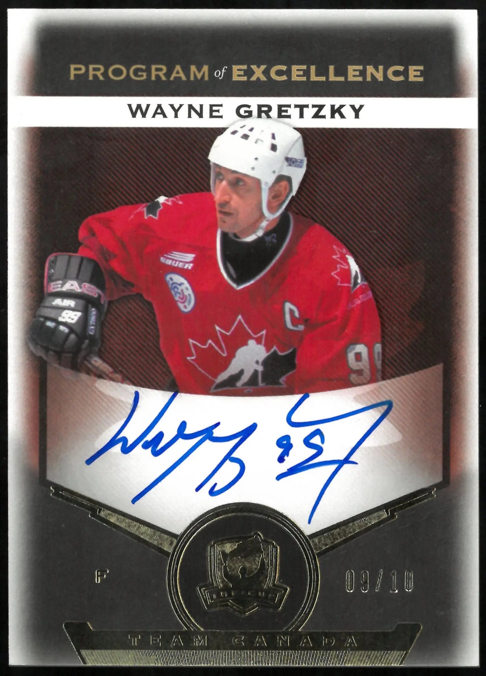 2015-16 Upper Deck The Cup Wayne Gretzky Program of Excellence Autograph 09/10 #POE WG Hockey Card - Rare Collectible for NHL Memorabilia Fans & Sports Card Investors