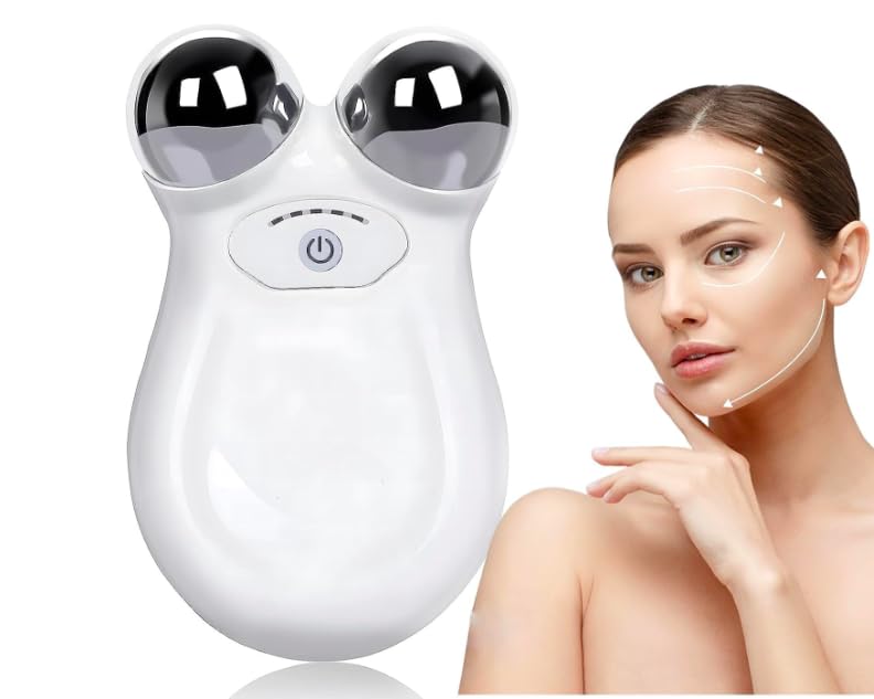 Microcurrent Facial Device for Face and Neck - Anti-Aging & Wrinkle Reduction Skin Rejuvenation Tool | Professional Face Massager for Skincare & Lymphatic Drainage | Includes Gift Box & Travel Pouch | Perfect for Home Spa & Travel Skincare Routine