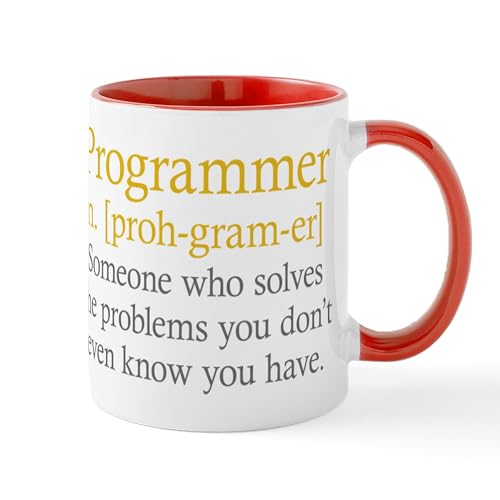 White/Red Inside - Programmer Definition Mugs