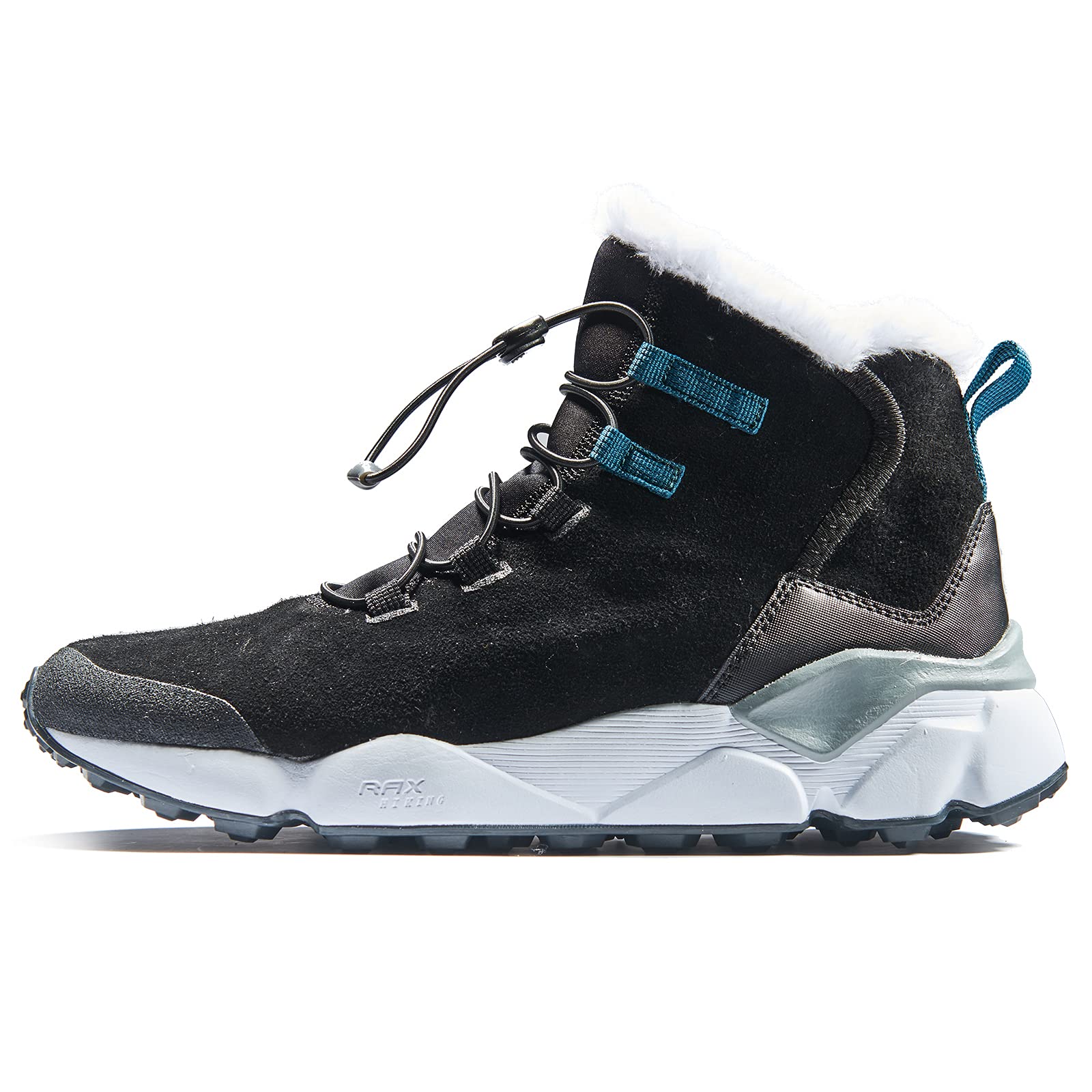 RAX Men's Winter Snow Boots - Waterproof Hiking & Outdoor Shoes with Fully Fur Lined High Top for Cold Weather - Perfect for Snow Trekking, Camping, and Winter Adventures