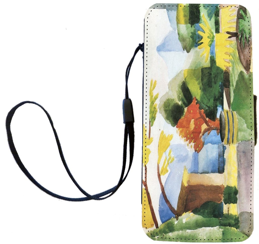 Premium Magnetic Flip Wallet Case for iPhone 5/5s - Hilterfingen Garden Design - Secure Card Holder & Phone Protection - Perfect for Everyday Use, Travel & Business