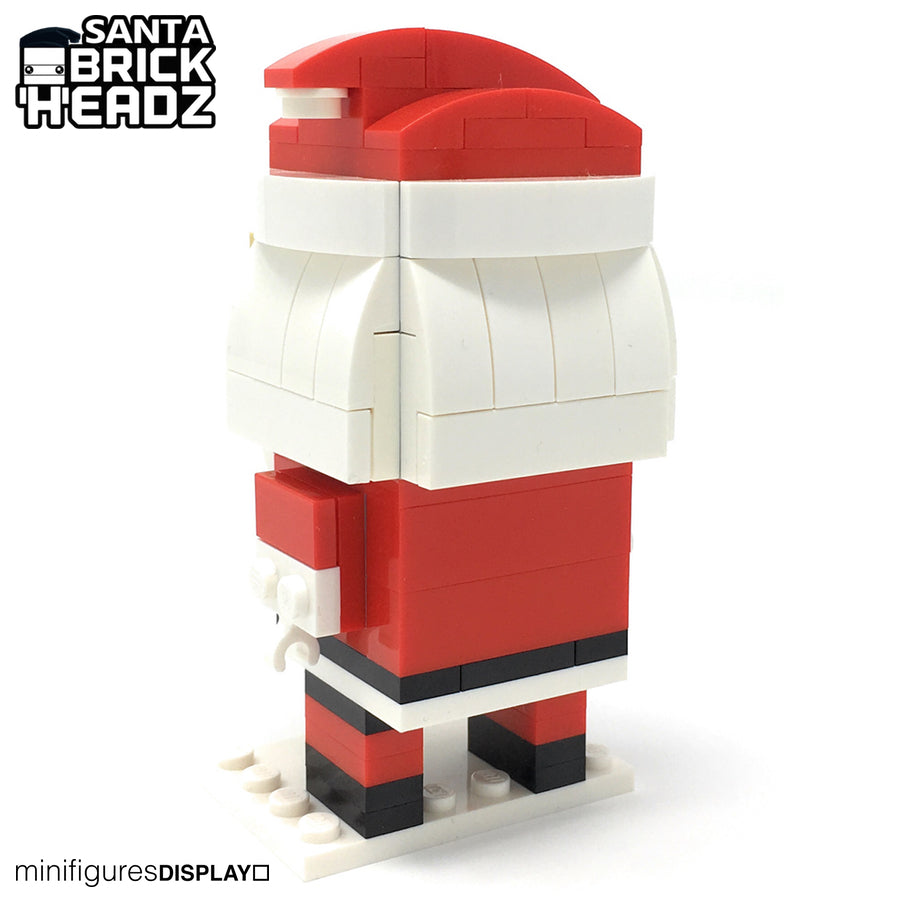 Custom Santa BrickHeadz Building Kit - Compatible with Lego® Bricks | Christmas Decor, Gift & Collectible for Holiday Display & DIY Fun