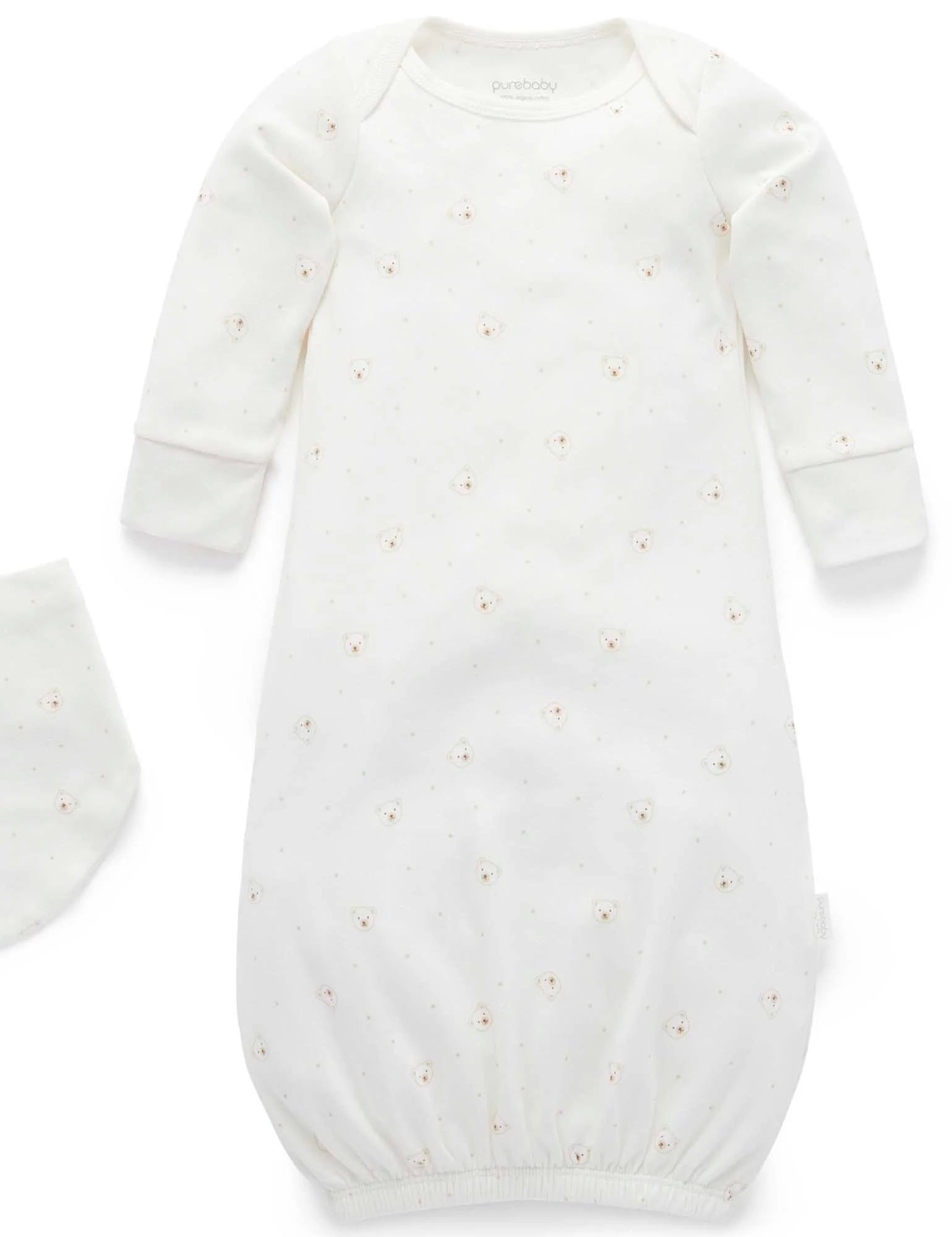 Purebaby Organic Vanilla Bear Welcome Baby Gift Set - $120 Value | Newborn Essentials & Baby Shower Gifts for Boys & Girls | Perfect for Nursery Decor & First Birthday Presents
