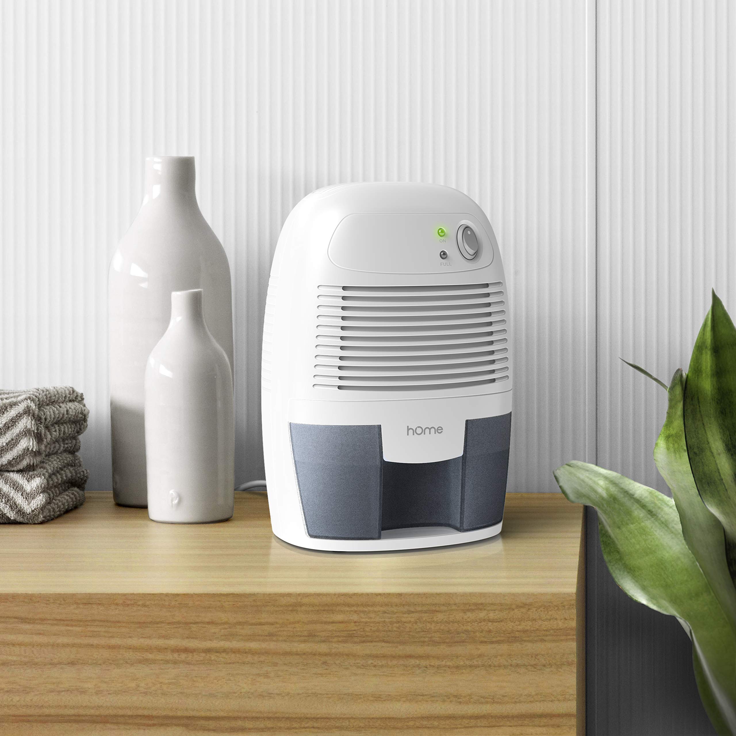 hOmeLabs Compact Portable Dehumidifier for Small Spaces - Auto Shut Off, Quiet Operation - Perfect for Bedrooms, Bathrooms, Closets & RVs