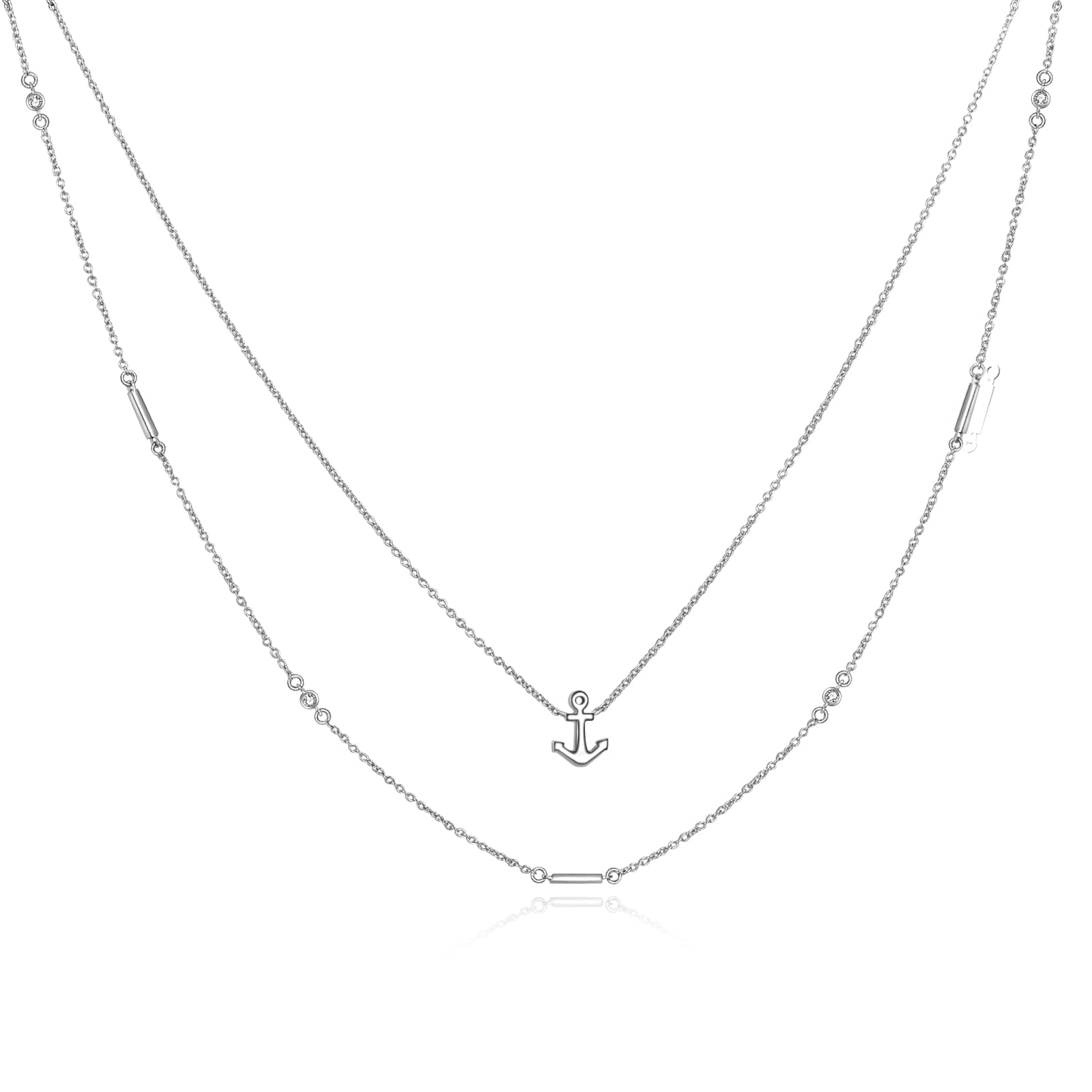 Tree of Life Lotus Daisy Layered Sterling Silver Necklace - Stacked Choker Jewelry for Women | Perfect Gift for Birthday, Anniversary & Everyday Wear