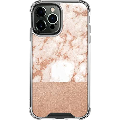 Clear Phone Case for iPhone 13 Pro Max - White Rose Gold Marble Design | Slim Protective Cover | Perfect for Everyday Use, Work & Travel