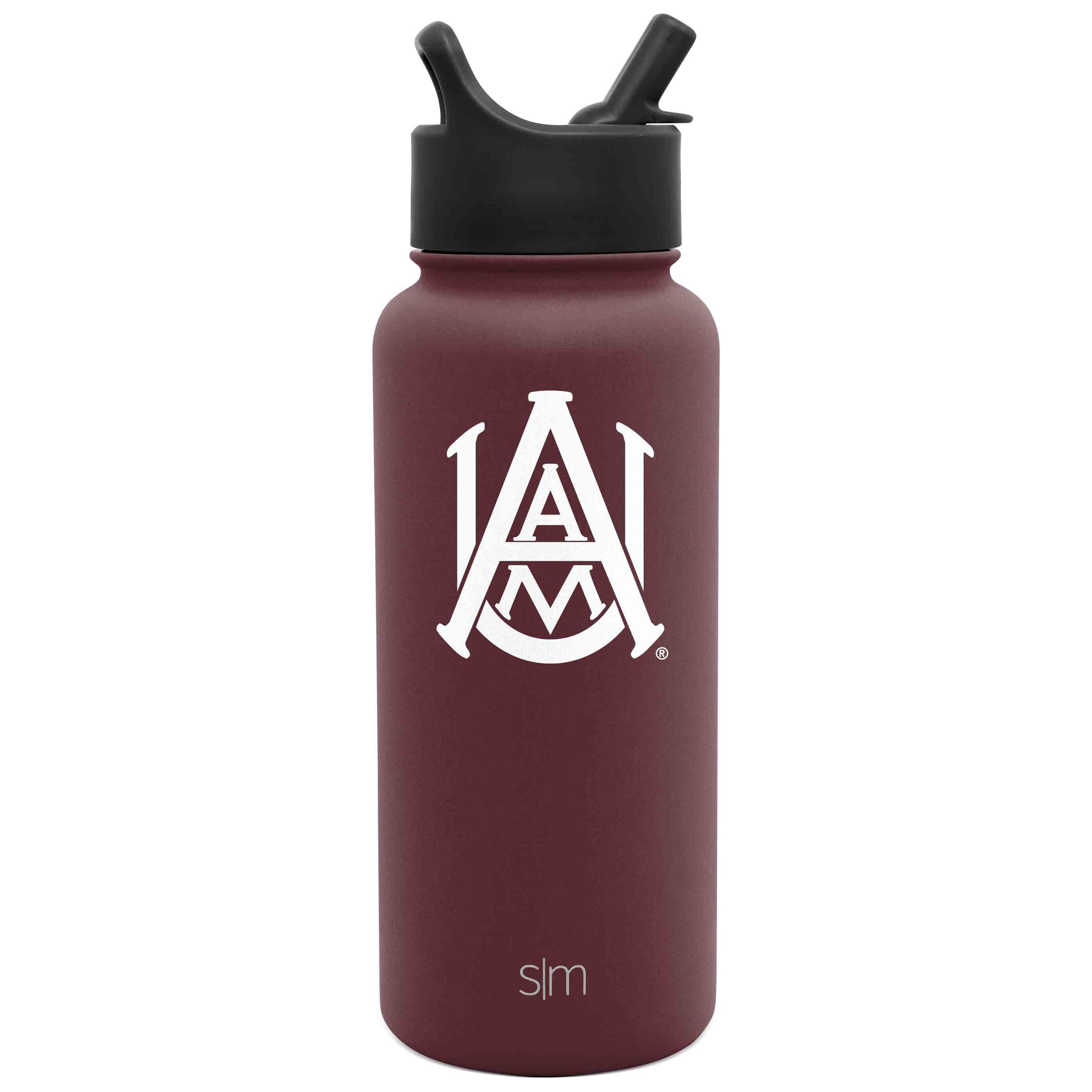 Collegiate Summit Insulated Water Bottle with Straw Lid - Leakproof Stainless Steel Thermos for School, Gym & Outdoor Activities