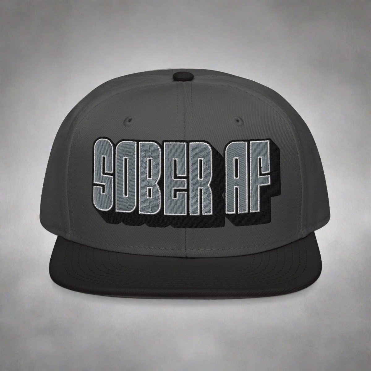 SOBER AF High Profile Snapback Hat - Adjustable Dad Hat for Men & Women - Trendy Streetwear Cap for Casual, Hip Hop, and Urban Fashion