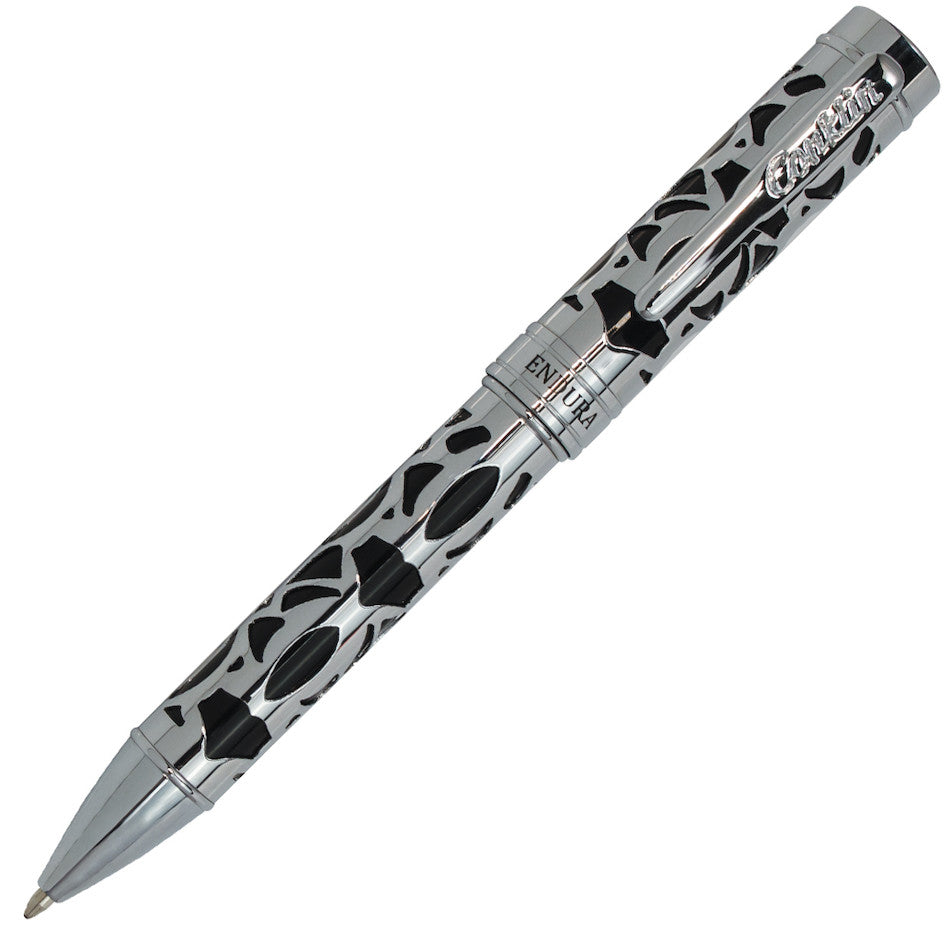 Conklin Endura Deco Crest Ballpoint Pen - Premium Black Retractable Pen for Business, Office & Gift Giving - Smooth Writing Experience for Professionals & Students