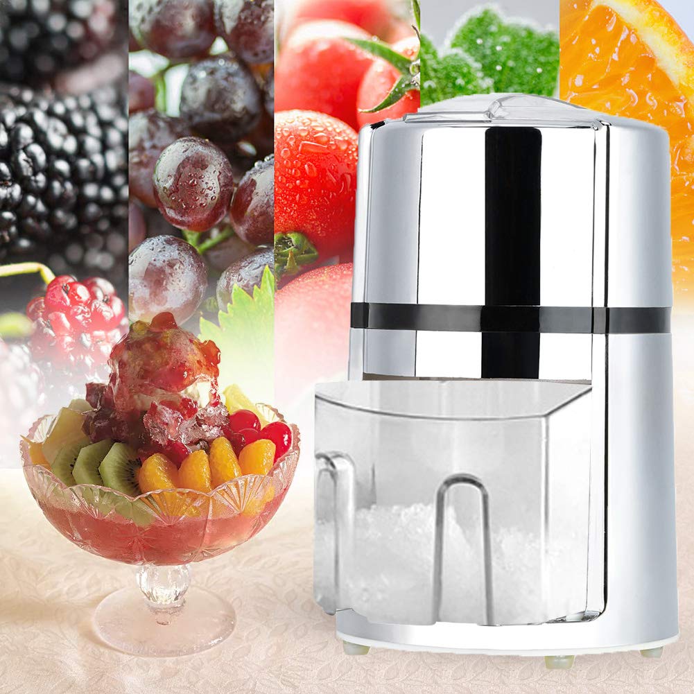 Portable Hand Crank Manual Ice Crusher - Stainless Steel & Plastic Snow Cone Maker for Kitchen, Cocktails, and Outdoor Parties - Perfect for Margaritas, Slushies, and Summer Drinks