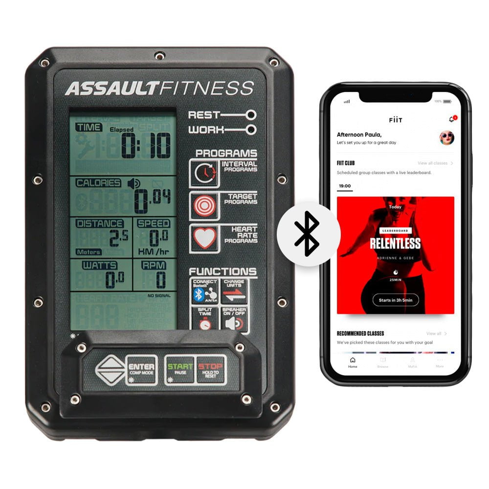 Assault Fitness Pro/Elite Bike Console - Premium Indoor Cycling Monitor with LCD Display for Home & Commercial Gyms - Track Speed, Distance, Time & Calories Burned - Perfect for Spin Classes, HIIT Workouts & Cardio Training