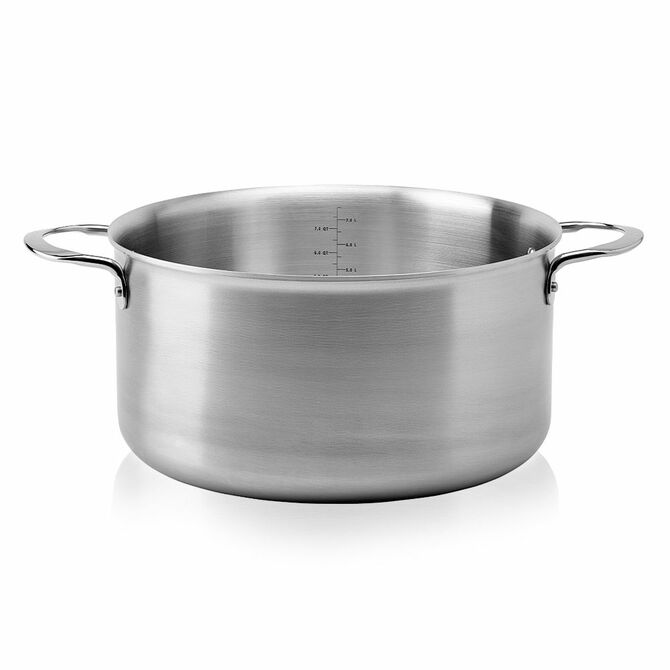 De Buyer Alchimy Braiser - 3.5 Qt Stainless Steel French Oven with Lid - Perfect for Braising, Roasting & Slow Cooking - Ideal for Home Chefs & Professional Kitchens