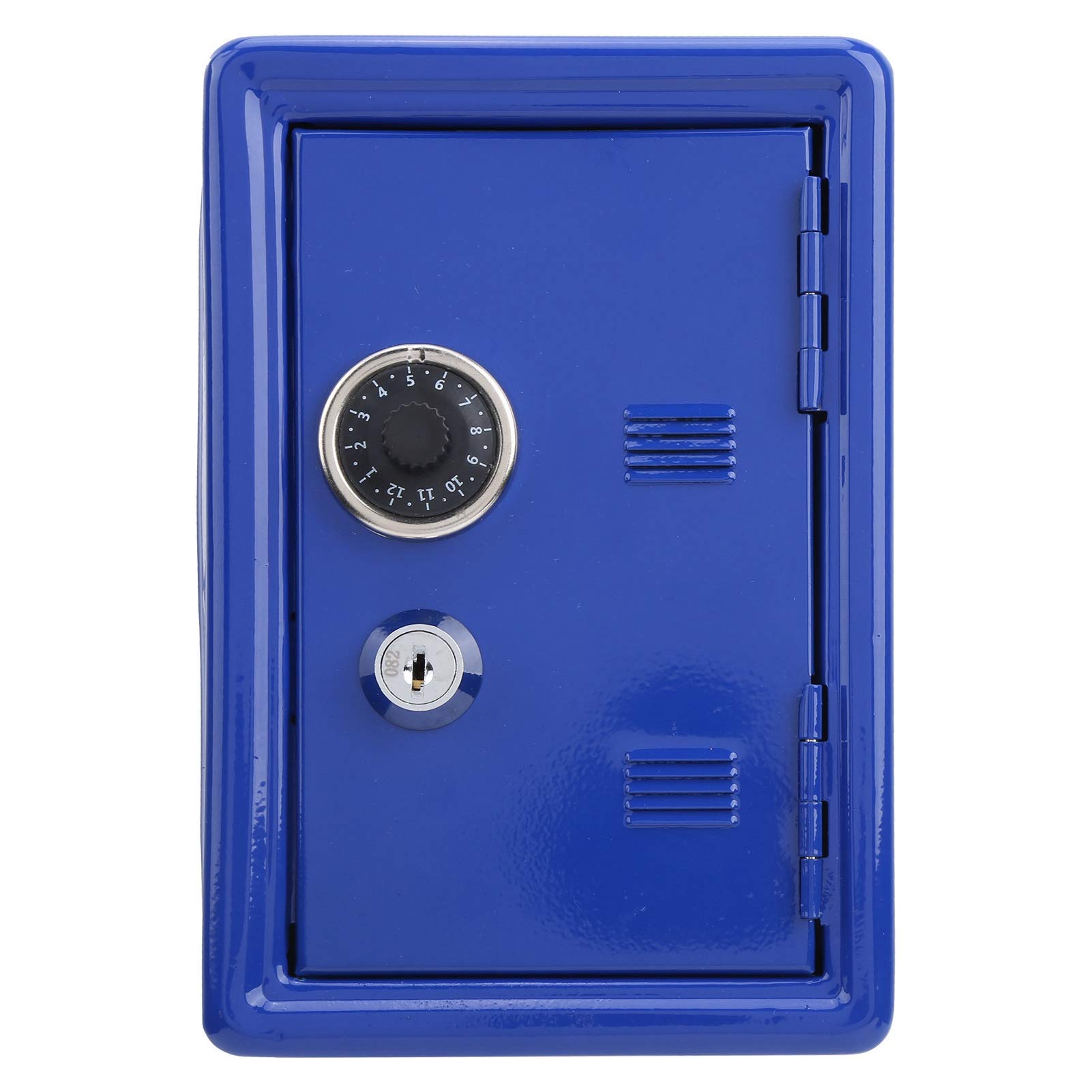 Kids Lock Box - Metal Mini Money Box & Piggy Bank with Key Lock for Home, Savings, and Allowance (Blue) - Perfect for Teaching Children Money Management & Safe Storage