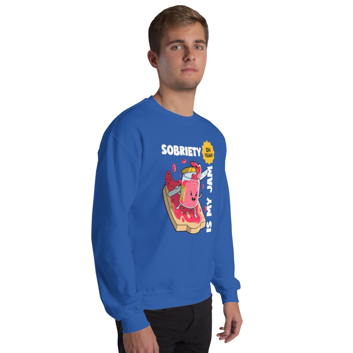 Jammin' to Sobriety Unisex Classic Sweatshirt - Comfortable Cotton Pullover for Men & Women - Perfect for Recovery Meetings, Sober Living & Casual Wear