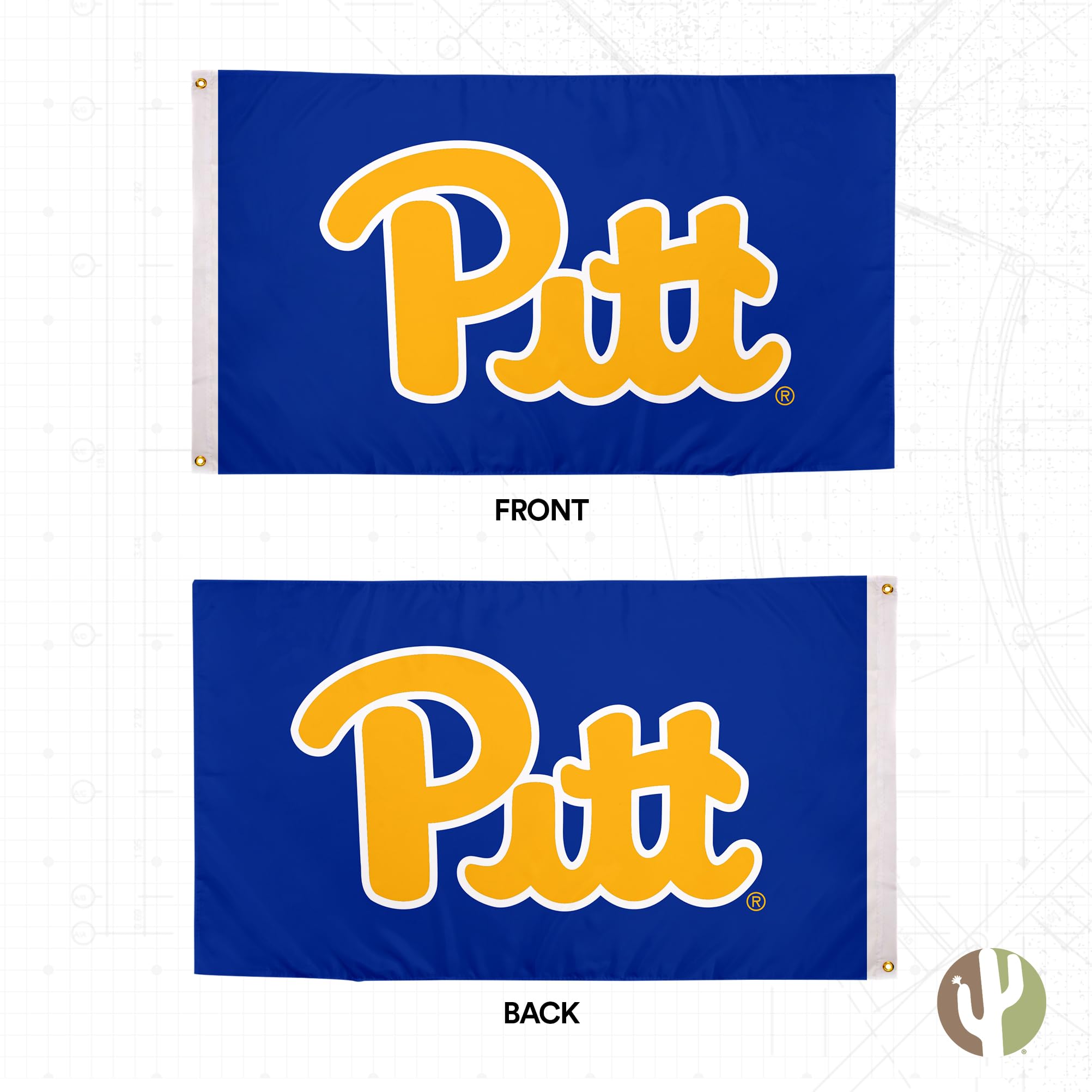 University of Pittsburgh Panthers Double Sided 3x5 ft Flag - 100% Polyester Indoor/Outdoor Banner - Perfect for Game Day, Tailgating, Dorm Room & Office Decor