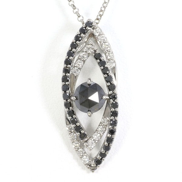 18K White Gold Black Diamond Necklace for Women - Elegant & Luxurious Jewelry Gift for Anniversary, Valentine's Day & Special Occasions