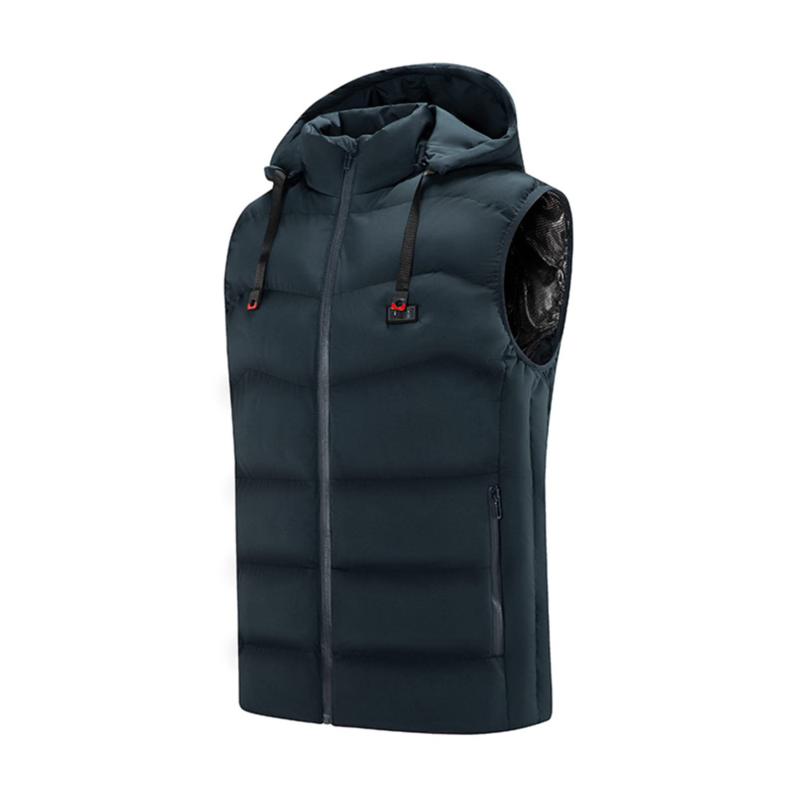 Heated Vest for Men with Detachable Hood - USB Rechargeable Electric Warming Jacket, Down Cotton Winter Vest for Outdoor Activities like Hiking, Camping, Fishing & Skating | Perfect for Cold Weather Adventures