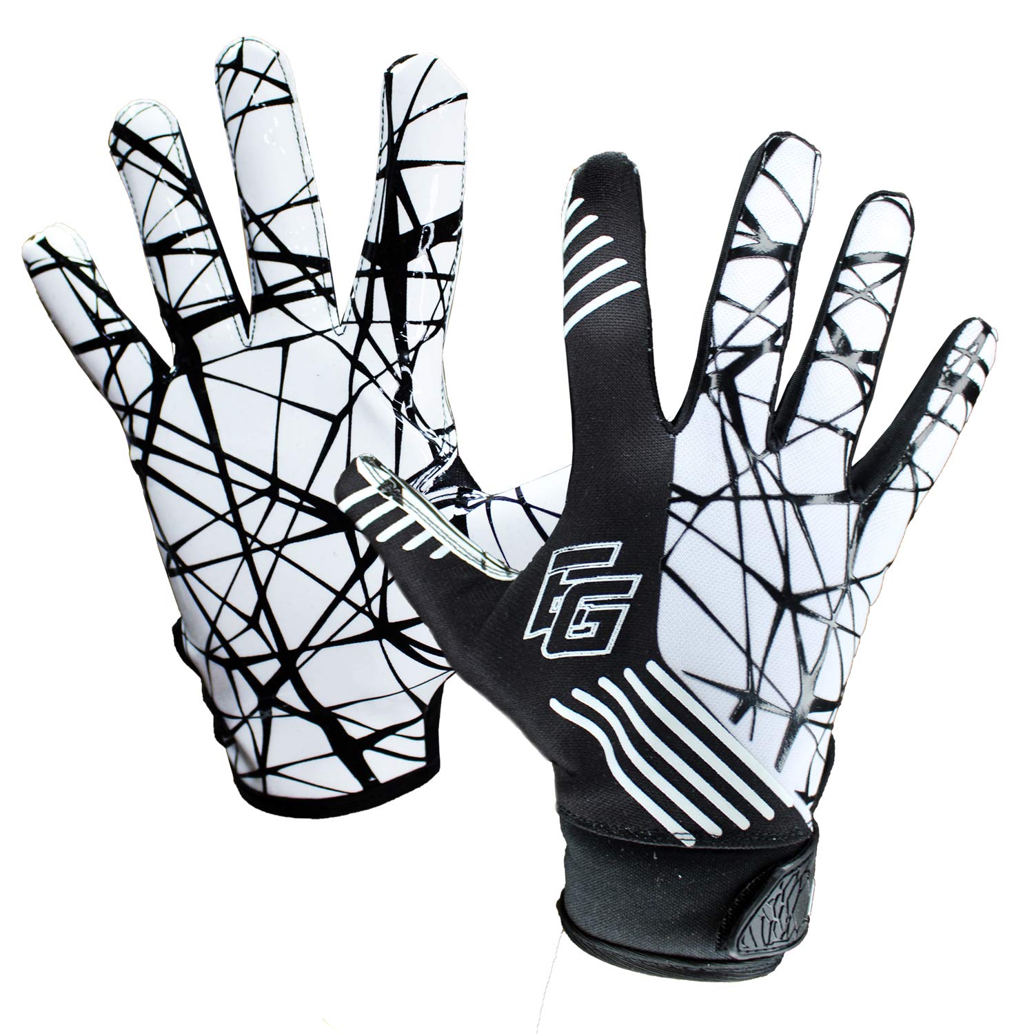 Pro Elite Super Sticky Football Gloves for Men - Enhanced Grip & Performance - Skin Tight Adult Receiver Gloves (All Sizes) - Perfect for Training, Games & Competitive Play