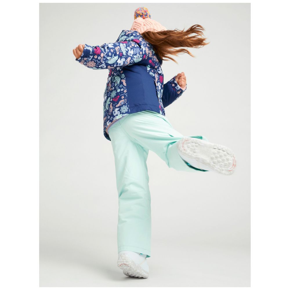 Roxy Snowy Tale Girls Ski Jacket - Waterproof Winter Coat for Kids in Medieval Blue | Perfect for Skiing, Snowboarding & Outdoor Winter Activities