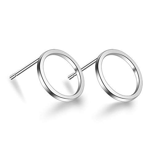 A2：silver circle earrings