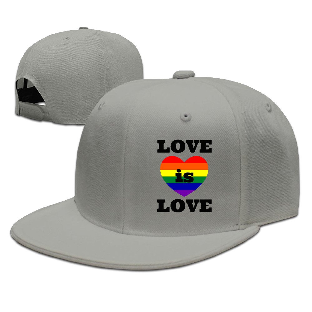 SSEE Unisex Love Is Love Gay Pride Snapback Baseball Cap - Adjustable Cotton Hat for LGBTQ+ Support, Casual Wear & Outdoor Activities