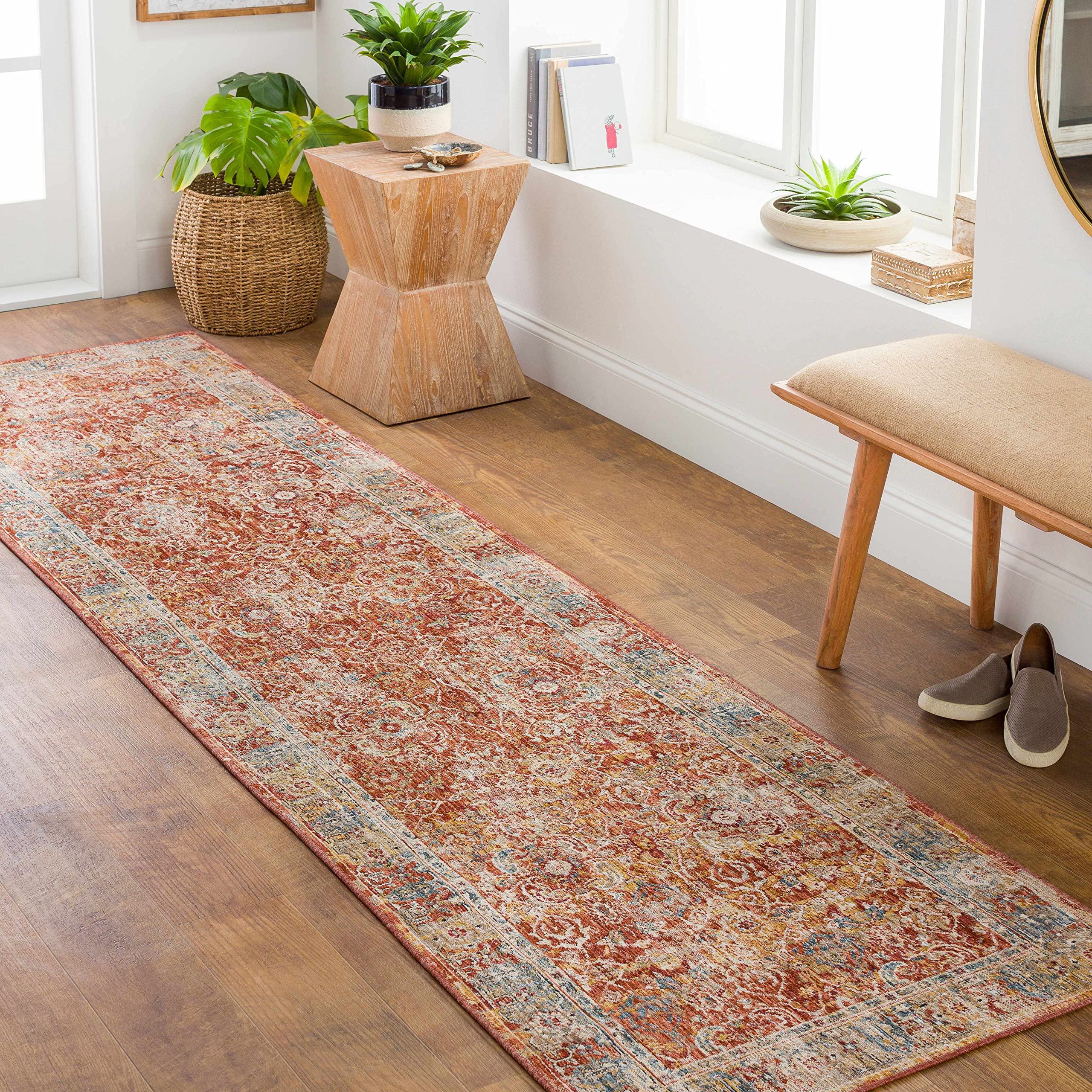 Hauteloom Magatos Traditional Area Rug for Living Room & Bedroom - Black, Purple, Red - 2'7