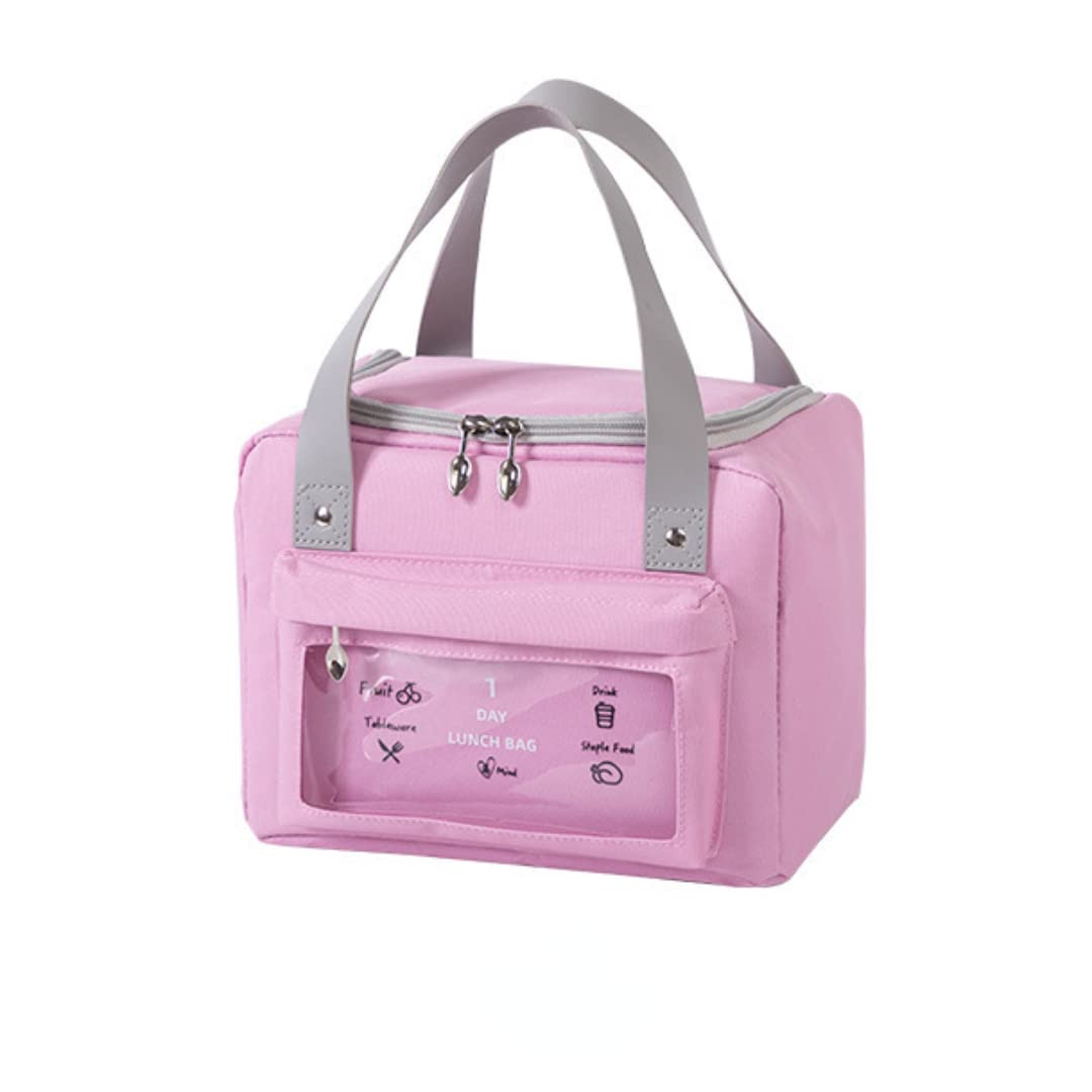 RICHTRUE Insulated Lunch Bag for Women & Girls - Cute Kawaii Pink Lunch Box for School, Work, Office & Picnics - BPA-Free Thermal Food Container for Kids & Adults