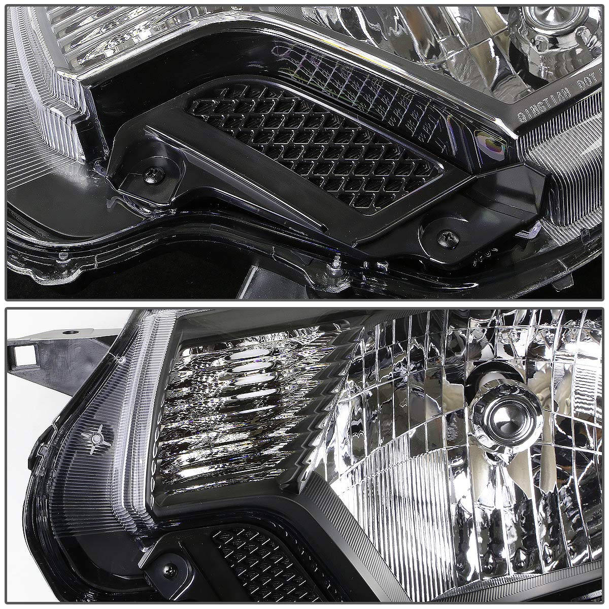 Auto Dynasty Black Housing Amber Corner Headlight Lamps with Tool Kit - Compatible with Toyota Tacoma 2012-2015 | Off-Road Lighting Upgrade for Trucks & SUVs
