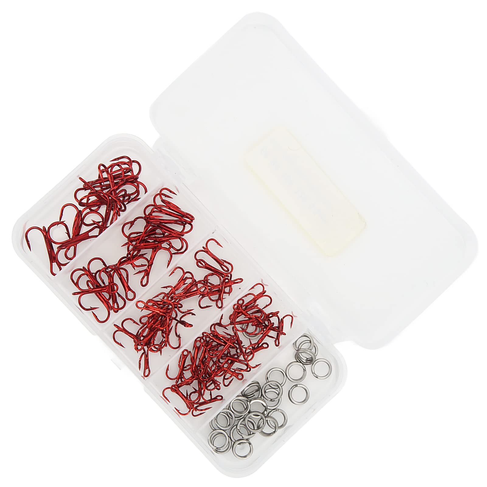 Zerodis Fishing Treble Hooks Kit - Rustproof High Strength Carbon Steel Hooks with Sharp Penetration & Lightweight Nickel Coating | Perfect for River, Lake, and Saltwater Fishing | Ideal for Bass, Trout, and Salmon Fishing
