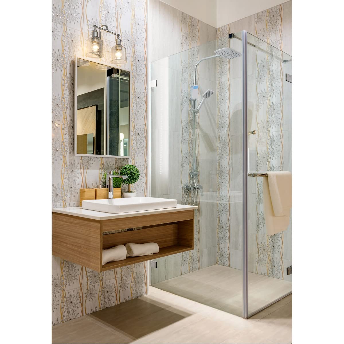 Z-Lite 2-Light Vanity Light Fixture 734-2V-BN - Modern Bathroom Lighting for Mirror & Vanity Areas, Perfect for Home & Hotel Decor